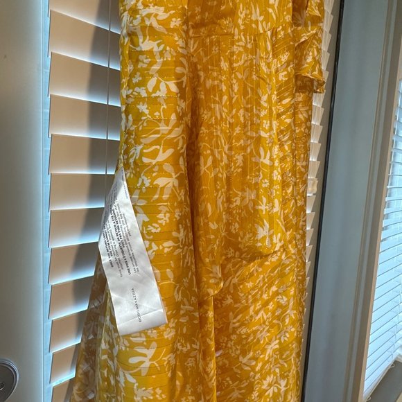 NWT BCBGMAXAZRIA Women's Ruffle Asymmetrical Cocktail Dress Honey - Picture 7 of 8